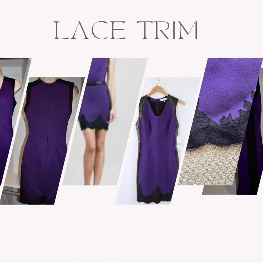 Robert Rodriguez purple lace me midi dress